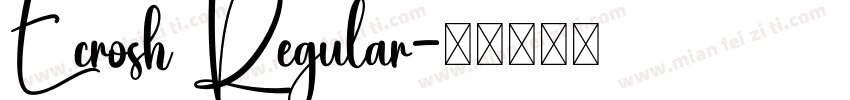 Ecrosh Regular字体转换